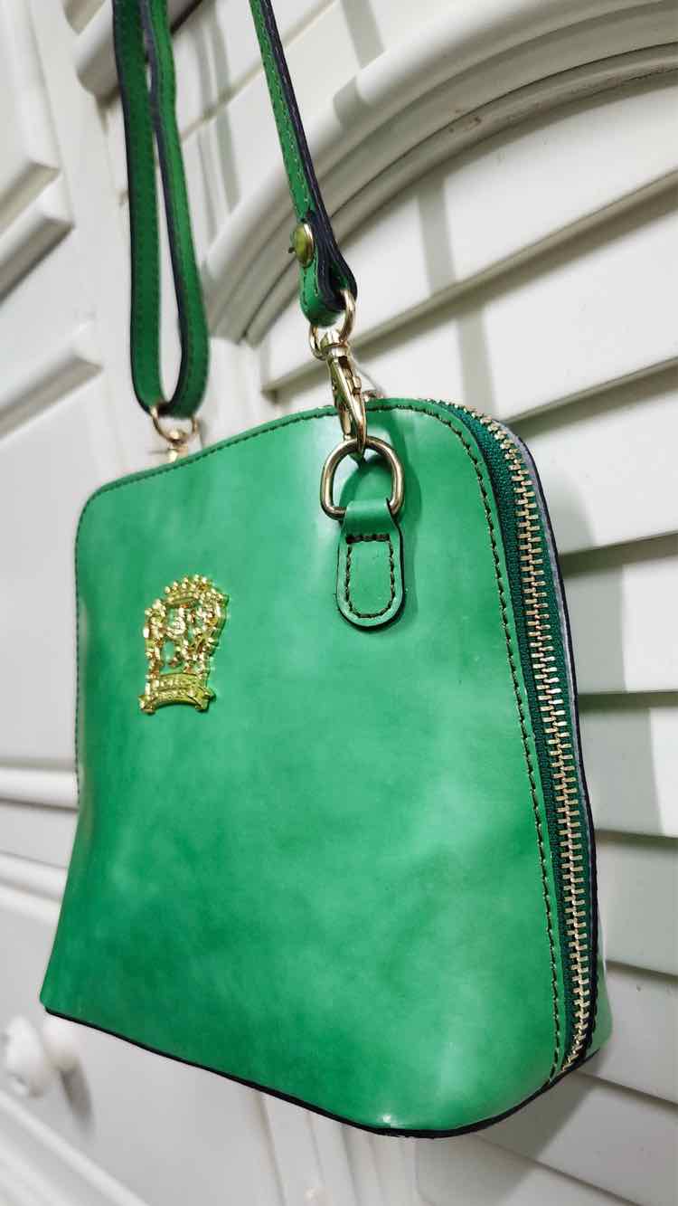 Pratesi Firenze Volterra Green Crossbody Handbag
