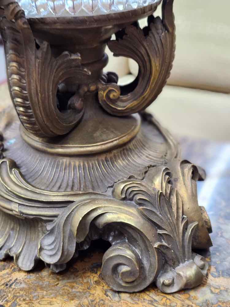 Brass/Crystal Rococo Style Bowl