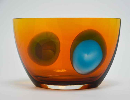 Waterford Amber/Blue Vase