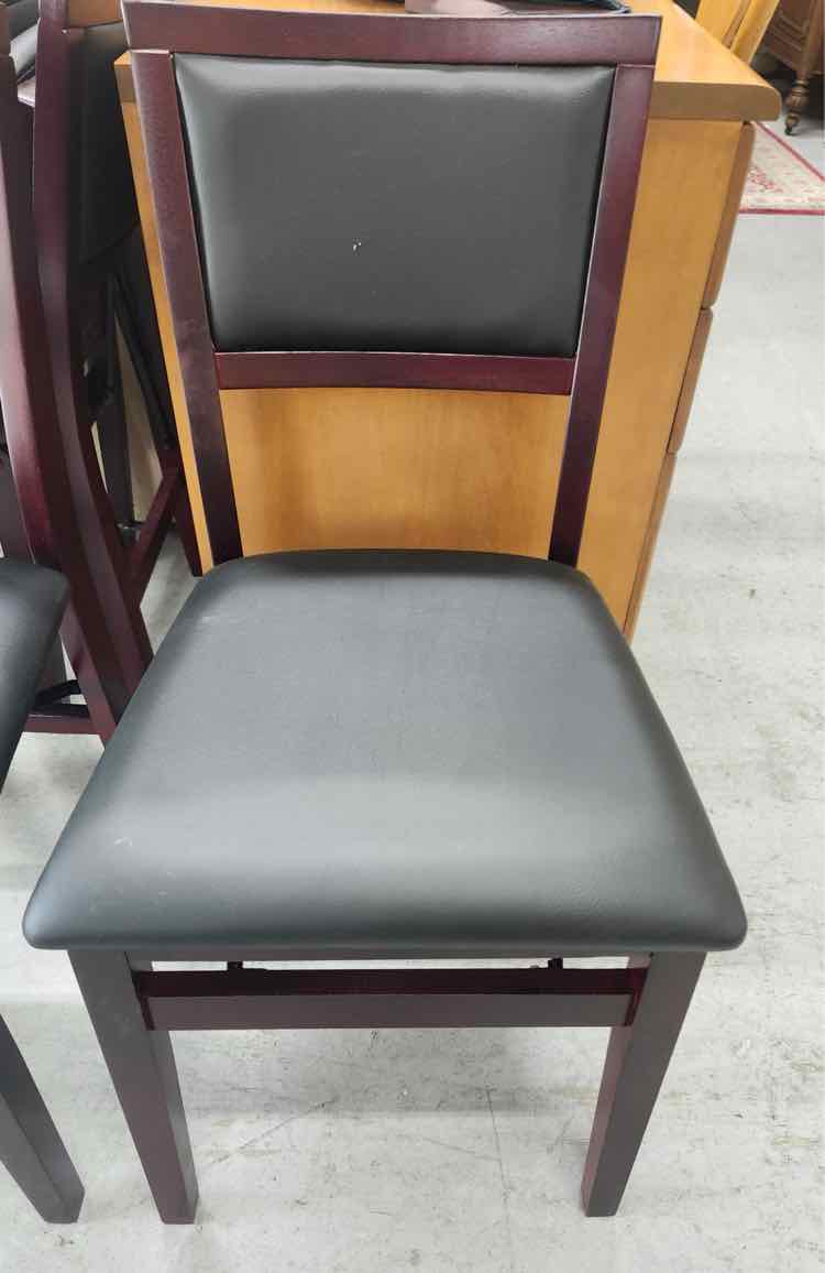 4 Fold Down 'Leather' Chairs