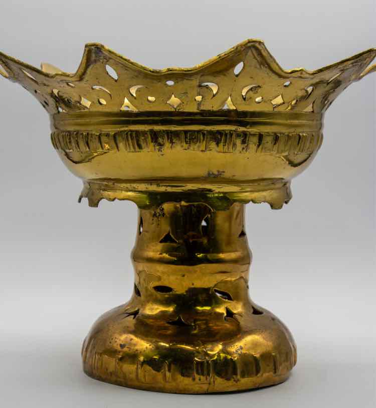 Brass Hammered Offering Bowl