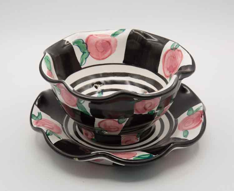 Hand Painted Fruit Bowl and Plate