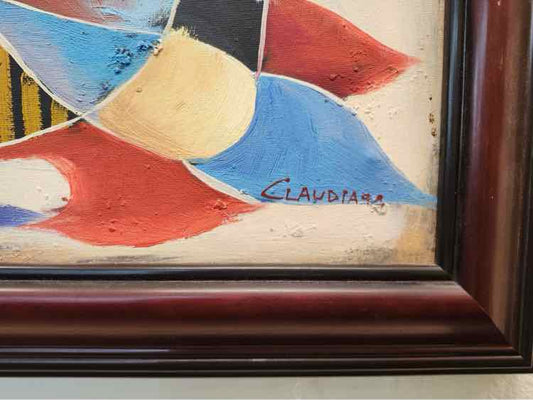 Charles Lee- Portrait of a Couple Signed Acrylic