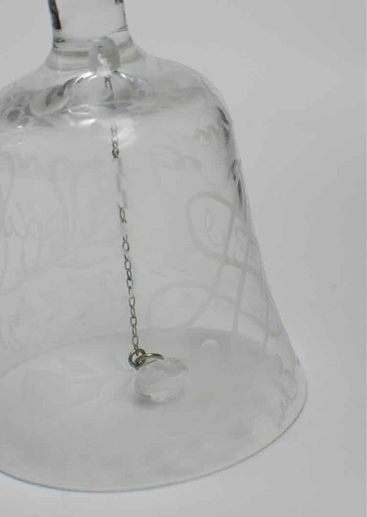 Tiffany&Co.Glass Etched Silver Bell