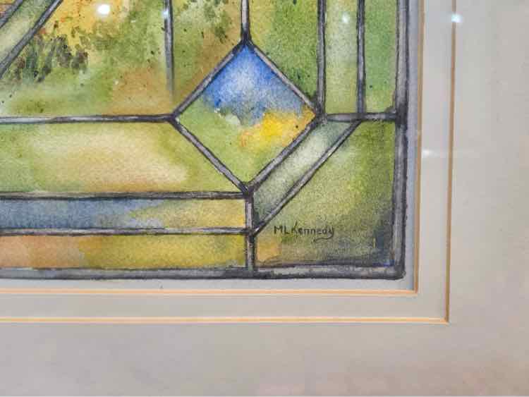 Art 'Reflections of Forsythia' Watercolor M.L Kennedy