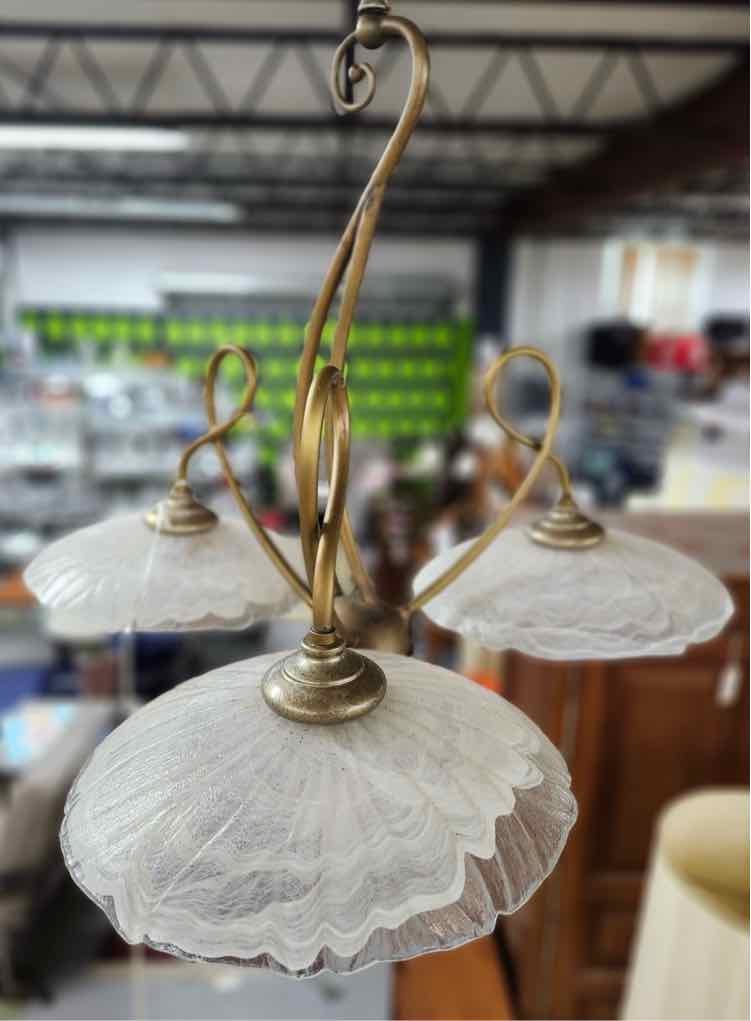 Vtg. "Deco" Style Murano Glass Chandelier