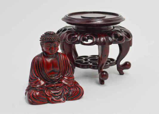Decor Wooden Cinnabar Buddha