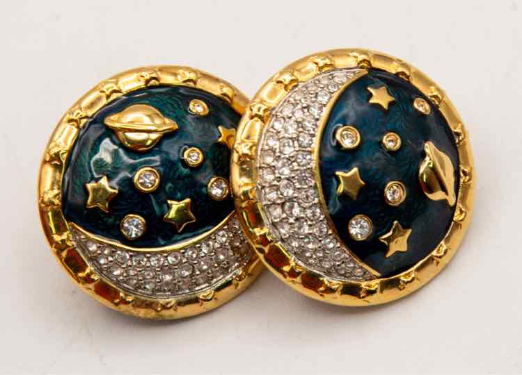 Swarovski Crystal Celestial Earrings&Pin