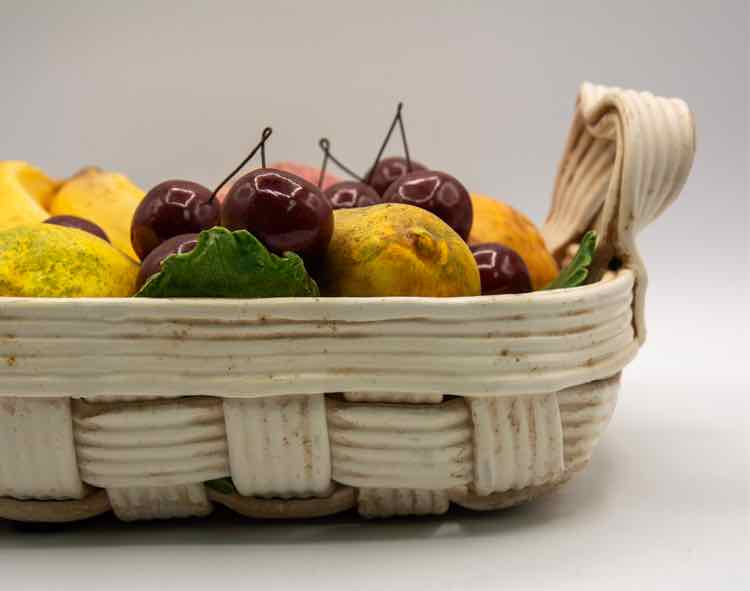 Mid Century Ceramic Italian Fruit Basket