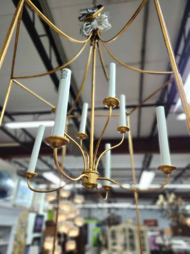 Gold Octagon Gen. Lighting Chandelier