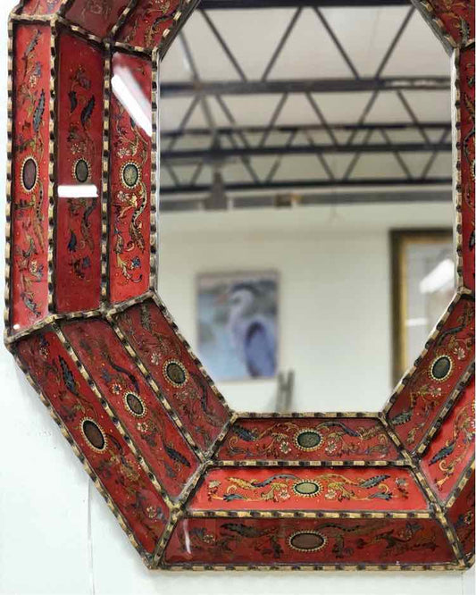 Lg. Octagonal Peruvian Convex Mirror
