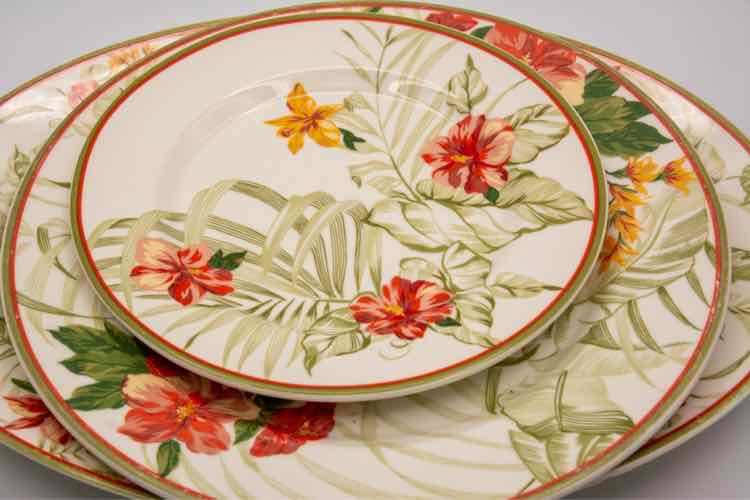 58 Piece Waverly Garden Dish Set, Platter ‘AS IS’