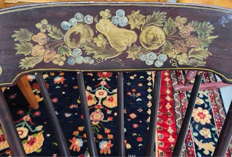 Antique Dark Wood Rocking Chair