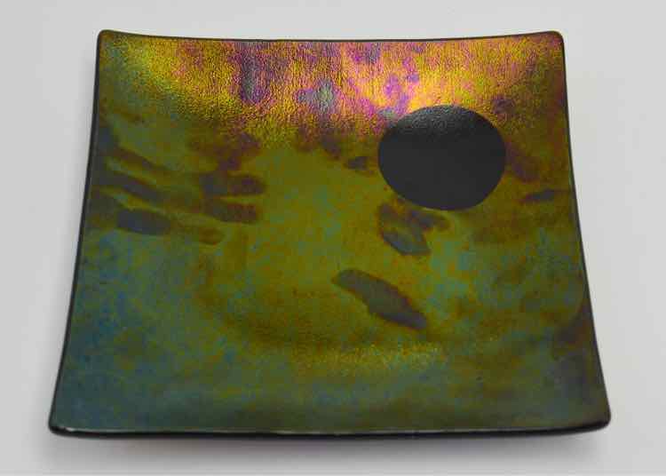 Kurt McVay Dichroic Fused Glass Plate