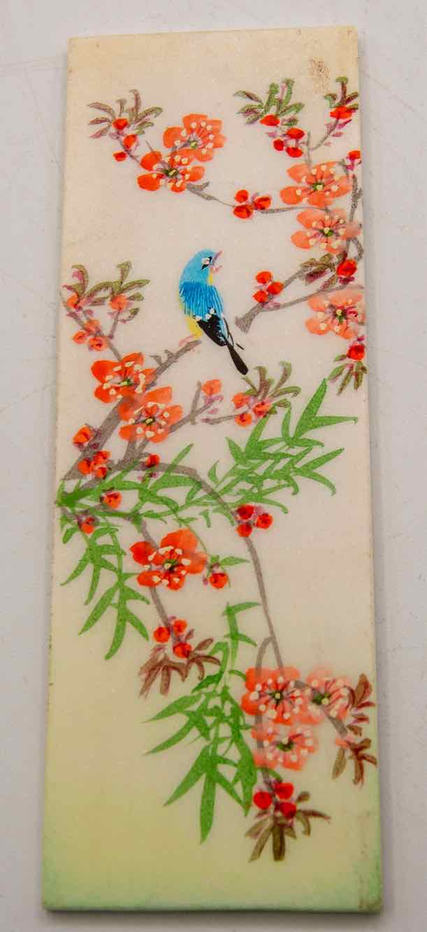 Chinese Shoushan Stone Handpainted Bookmark