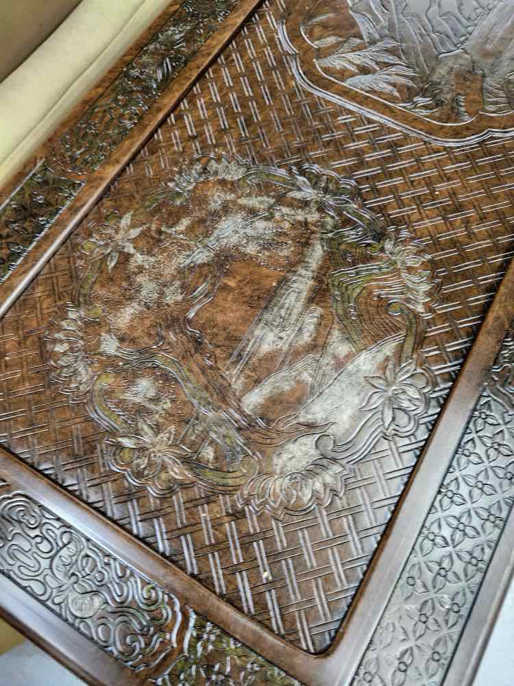 Carved Wood Asian Entry Table