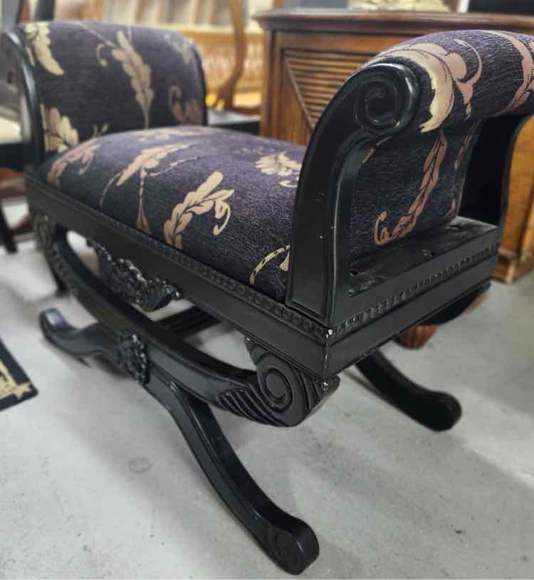 Black Upholstered Bench