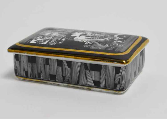 Hollohaza Hungary "9" Porcelain Trinket Box