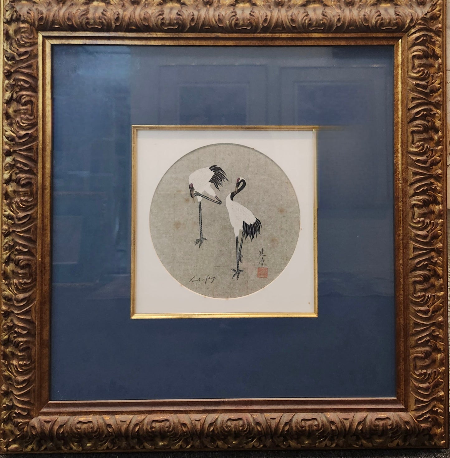 "Crane Couple" Signed Print