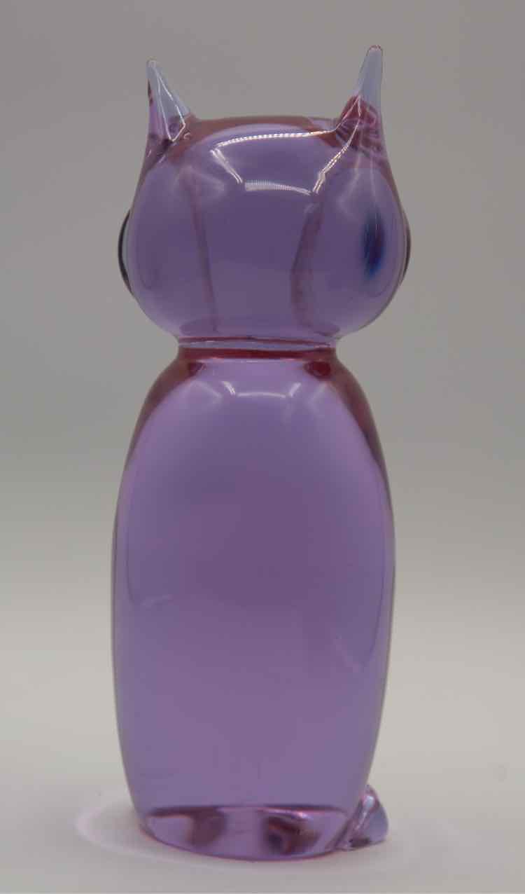 Purple/Blue Murano Glass Synee Zanetti Owl