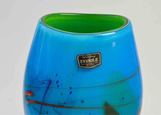 Blue Dale Tiffany 'Favarile' Vase