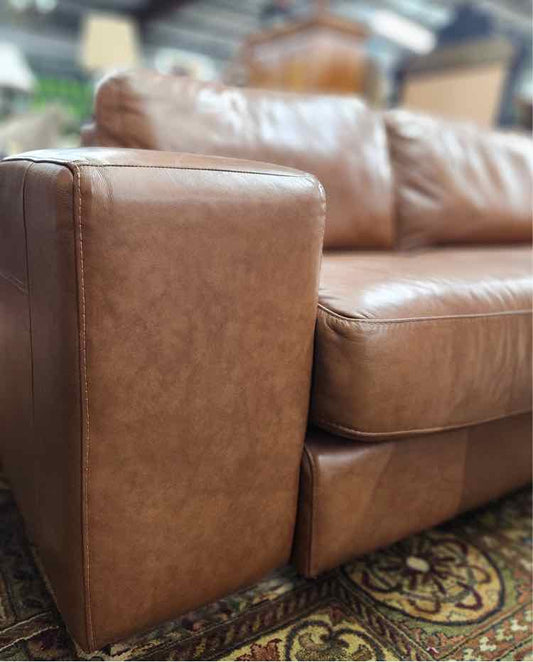 Brown Leather Seville Sofa