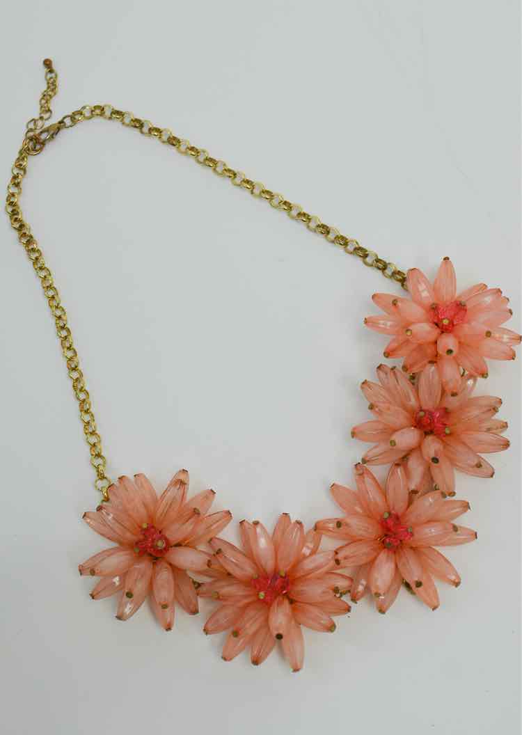 Lucite Floral Necklace
