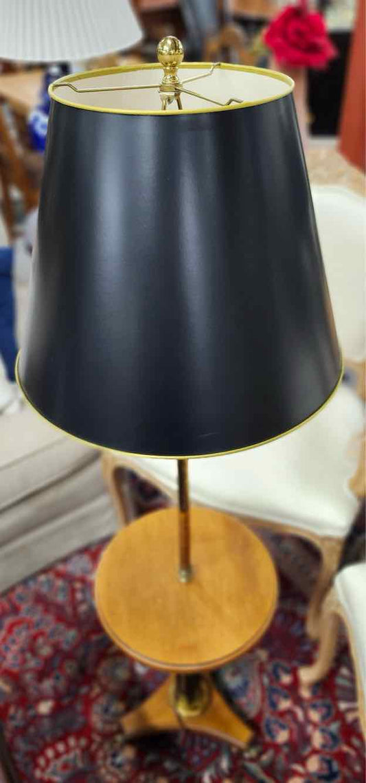 Wood Clawfoot Table Lamp