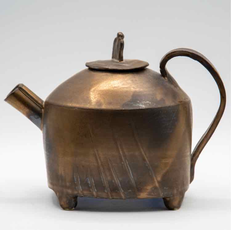 Copper Glaze Ceramic Teapot by Kathy Nartuhi