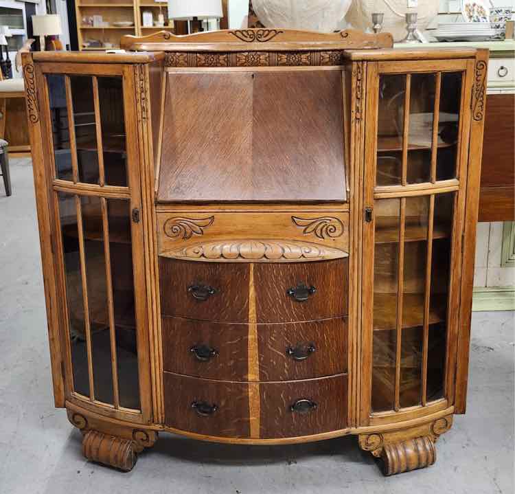 Side by Side Secretary Bookcase
