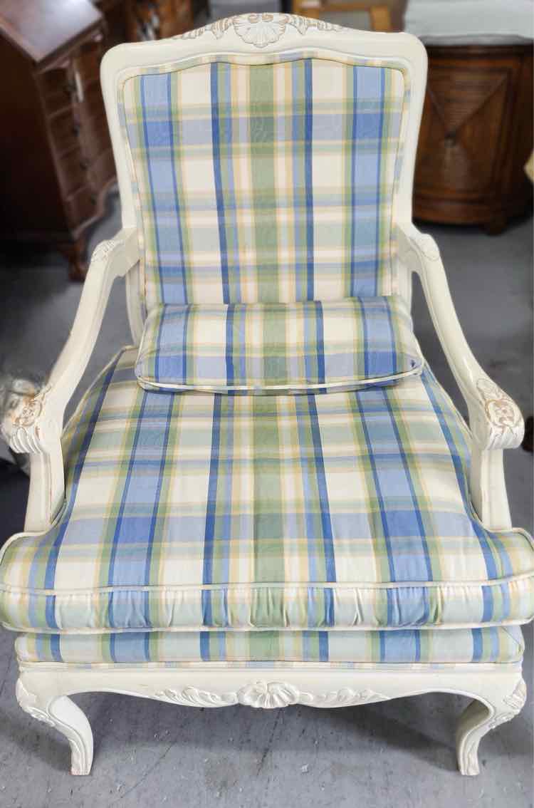 Plaid French Chair