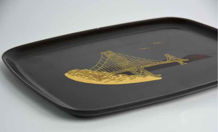 MCM Inlaid Golden Gate Tray