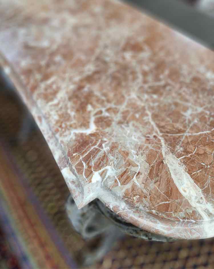 Metal Entry Table w/Marble