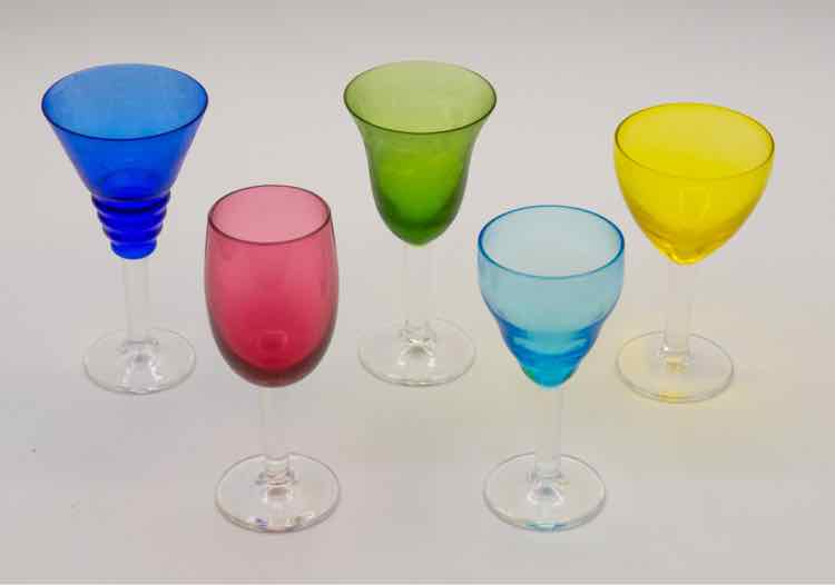 Set of 5 Mixed Color Cordials