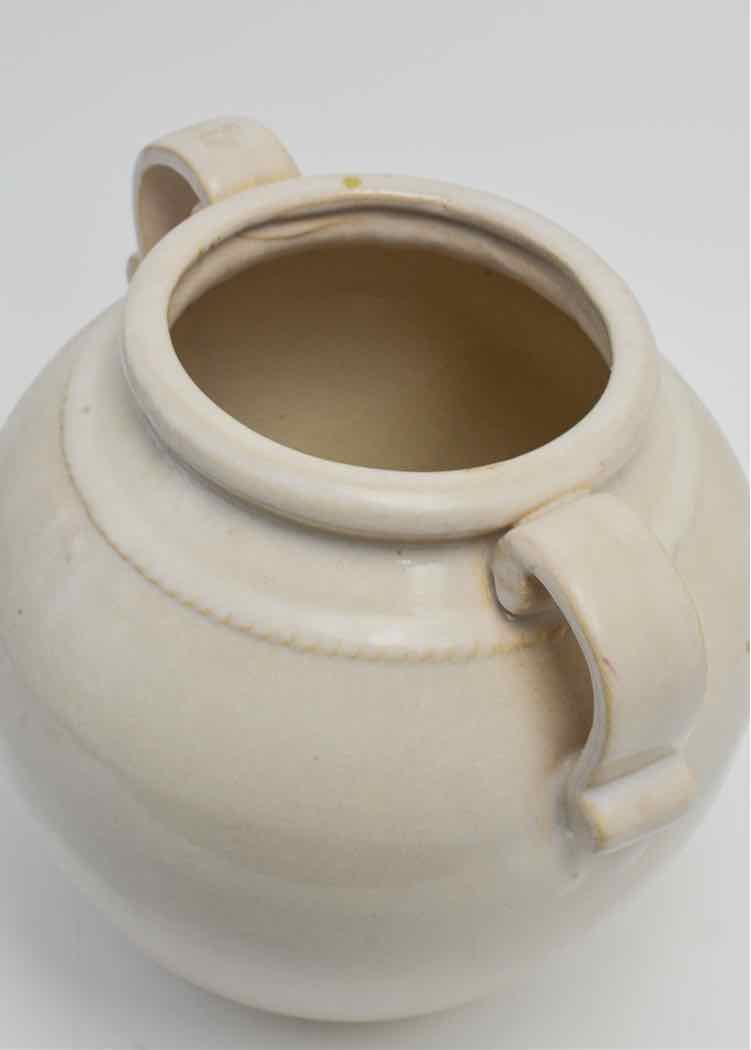 Off White Ceramic Glazed Pot