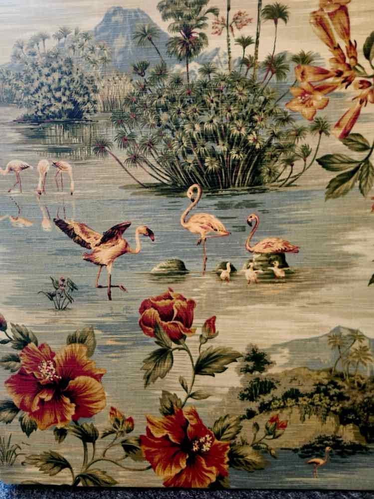 "Flamingo: Fabric Art by Margarita Cushing