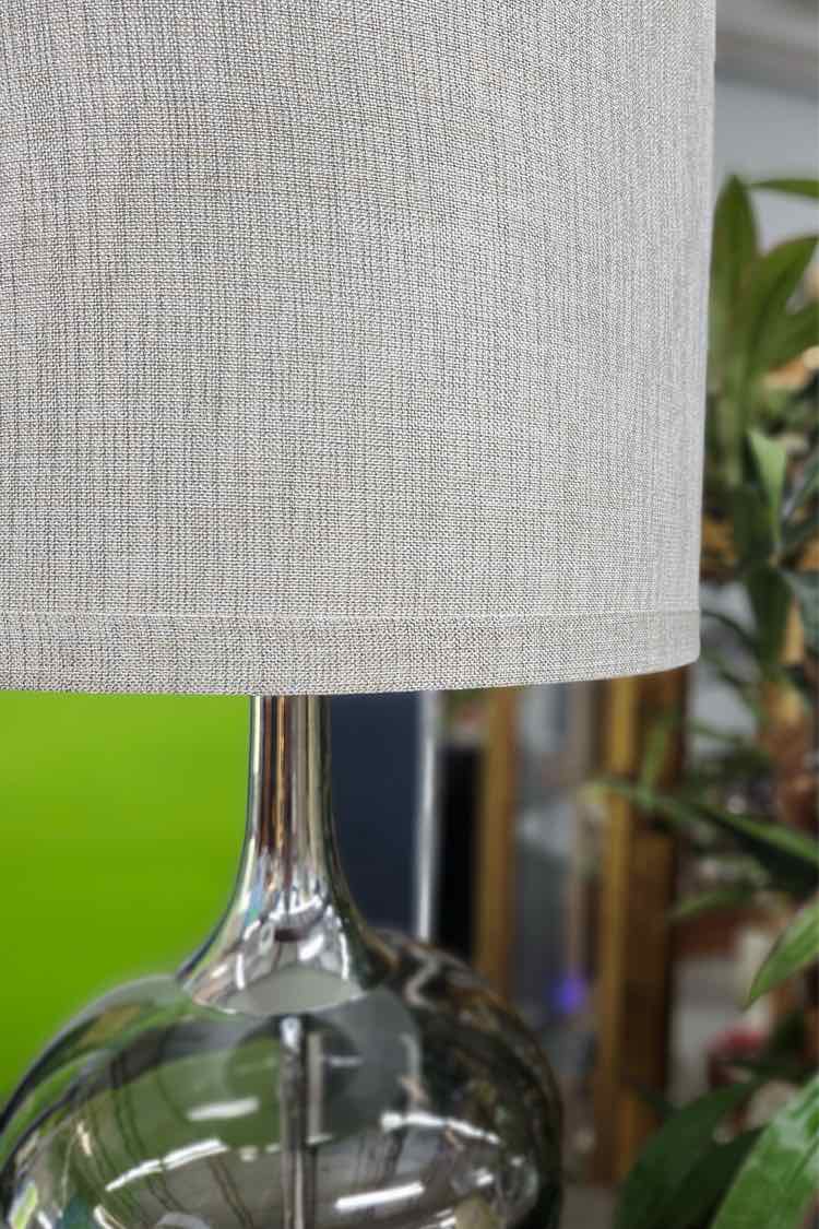Pair of Round Glass Lamps