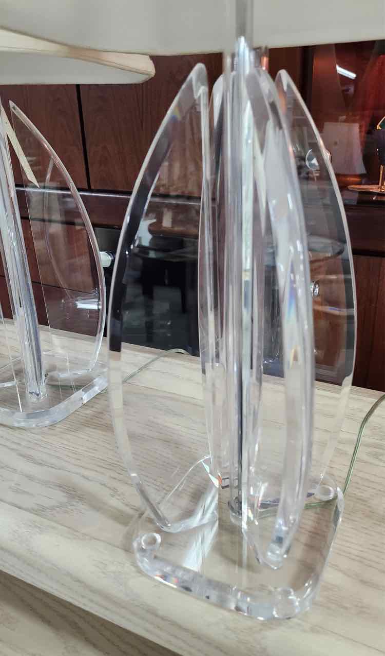 Pair of Lucite Lamps