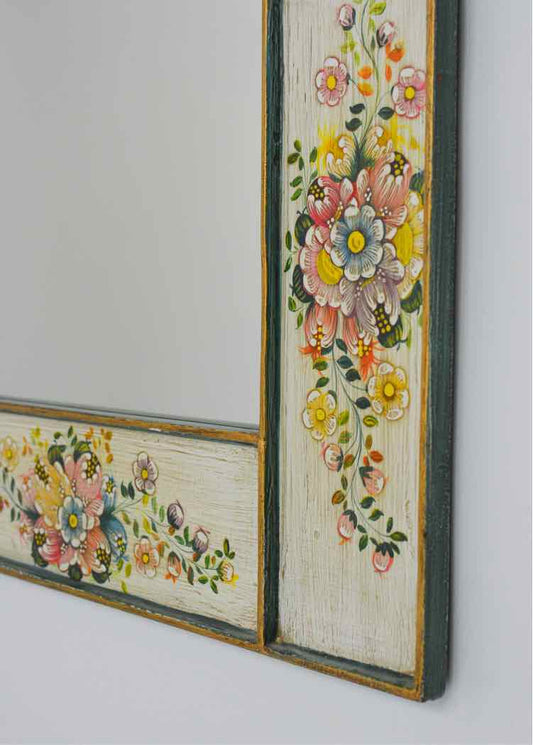 Hand painted Arched Peruvian Mirror