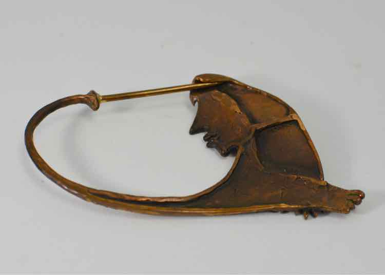 V. Vlckova Sphinx Bronze Coat Pin
