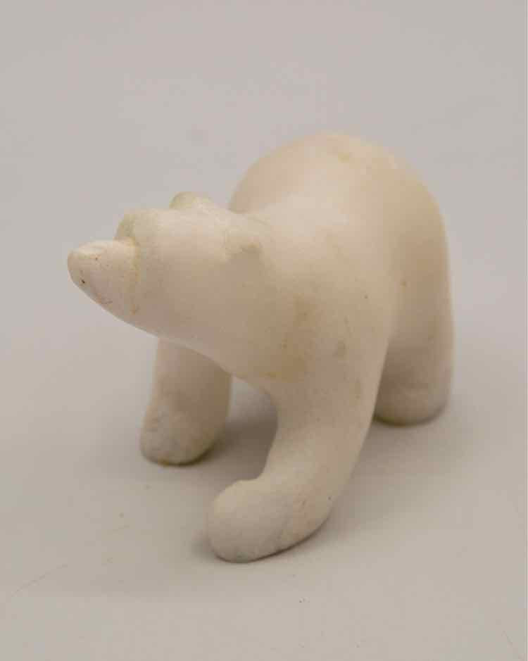 Hand-Carved Marble Polar Bear