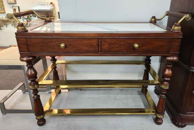 La Barge Wood Bar w/ Marble Top