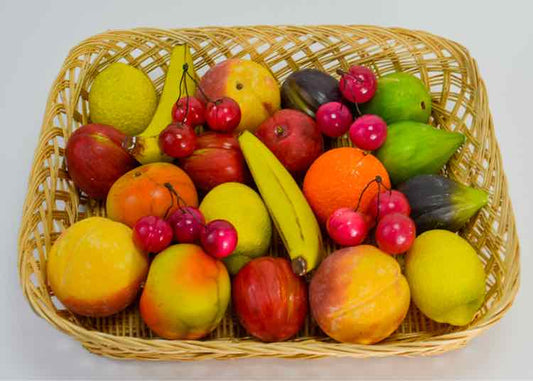 Vtg.Italian Marble Fruit w/Basket