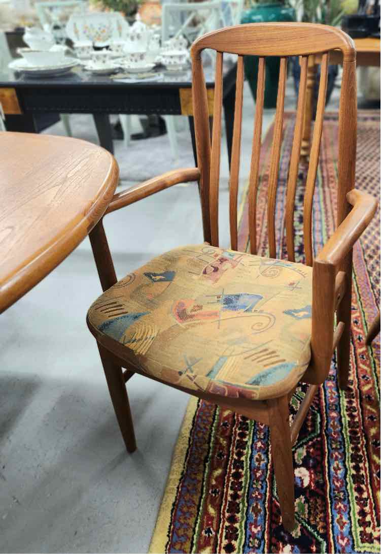 MCM Teak Benny Linden Table w/6 Chairs