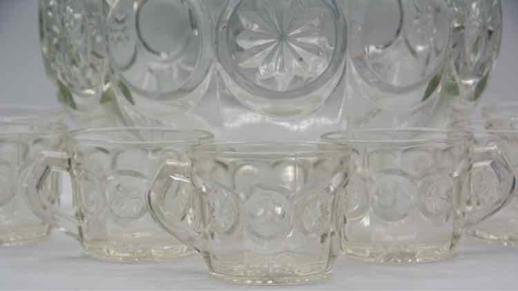Vintage Tiffin Glass Moon Punch Bowl