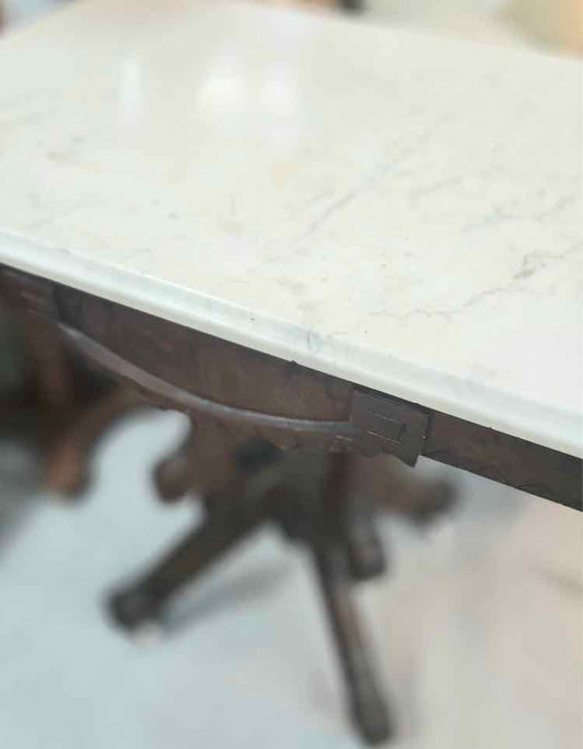 Stone Top End Table