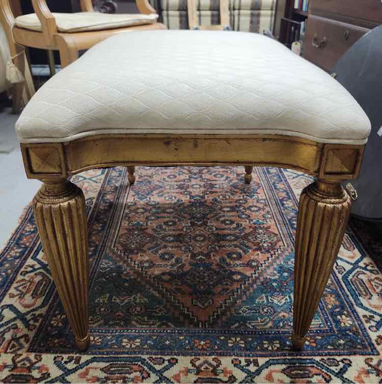 Empire Style Gold Vanity Stool