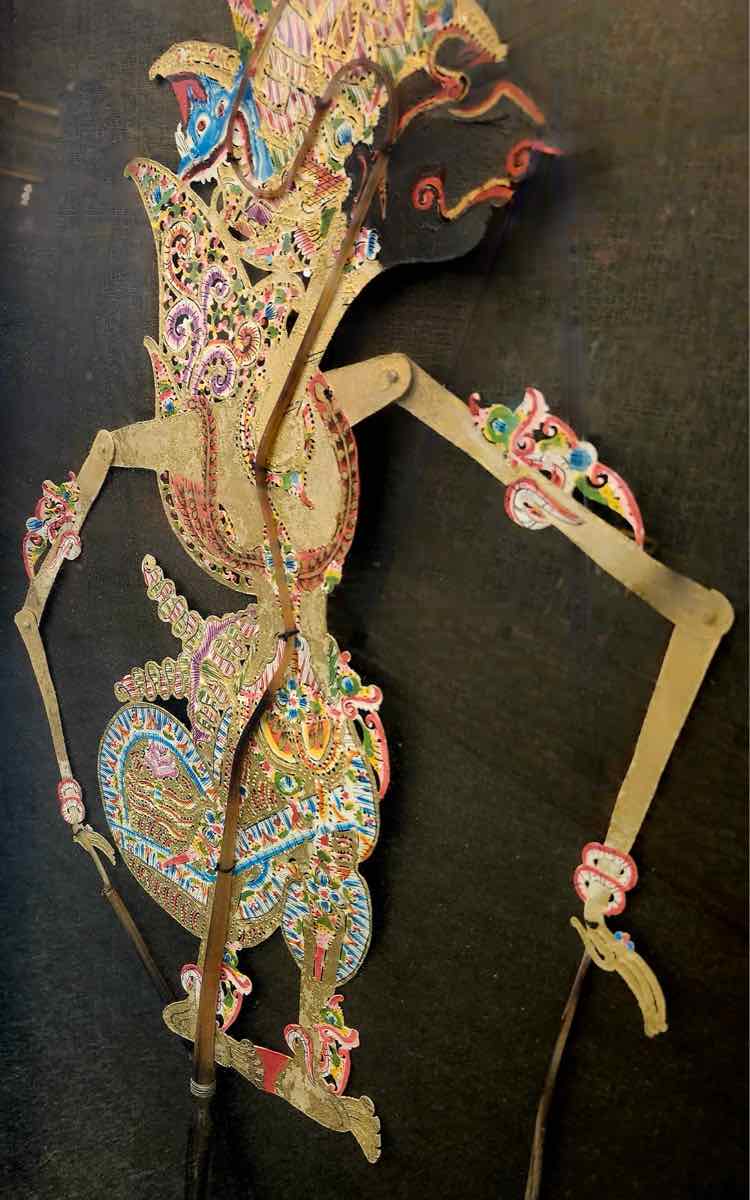 Wayang Kuilt Framed Japanese Shadow Puppet