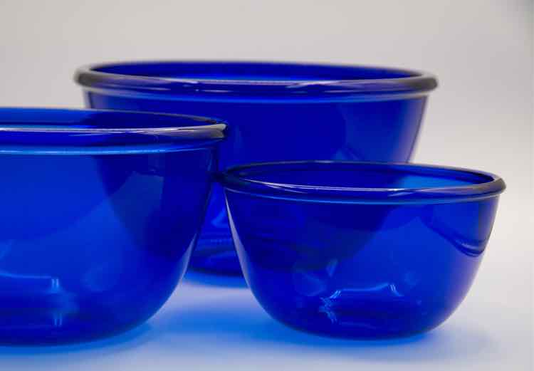 Set of 3 Cobalt Bowls