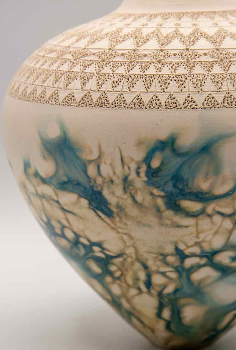 American Porcelain Vase by Patricia Mullins 6.5"
